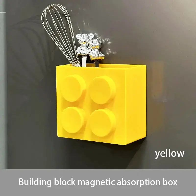 Magnetic Wall Mounted Narrow Edge Kitchen Storage Rack For Cling Film Straws And Refrigerator Side Organization