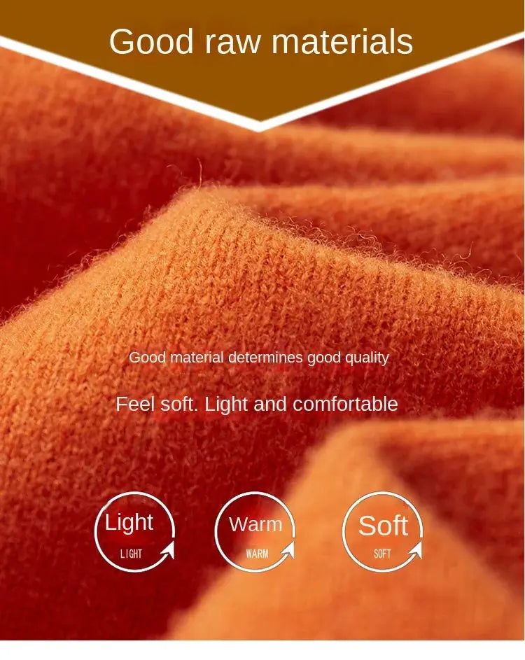 Men's orange cashmere sweater, oversized O-neck knit by Simples Market