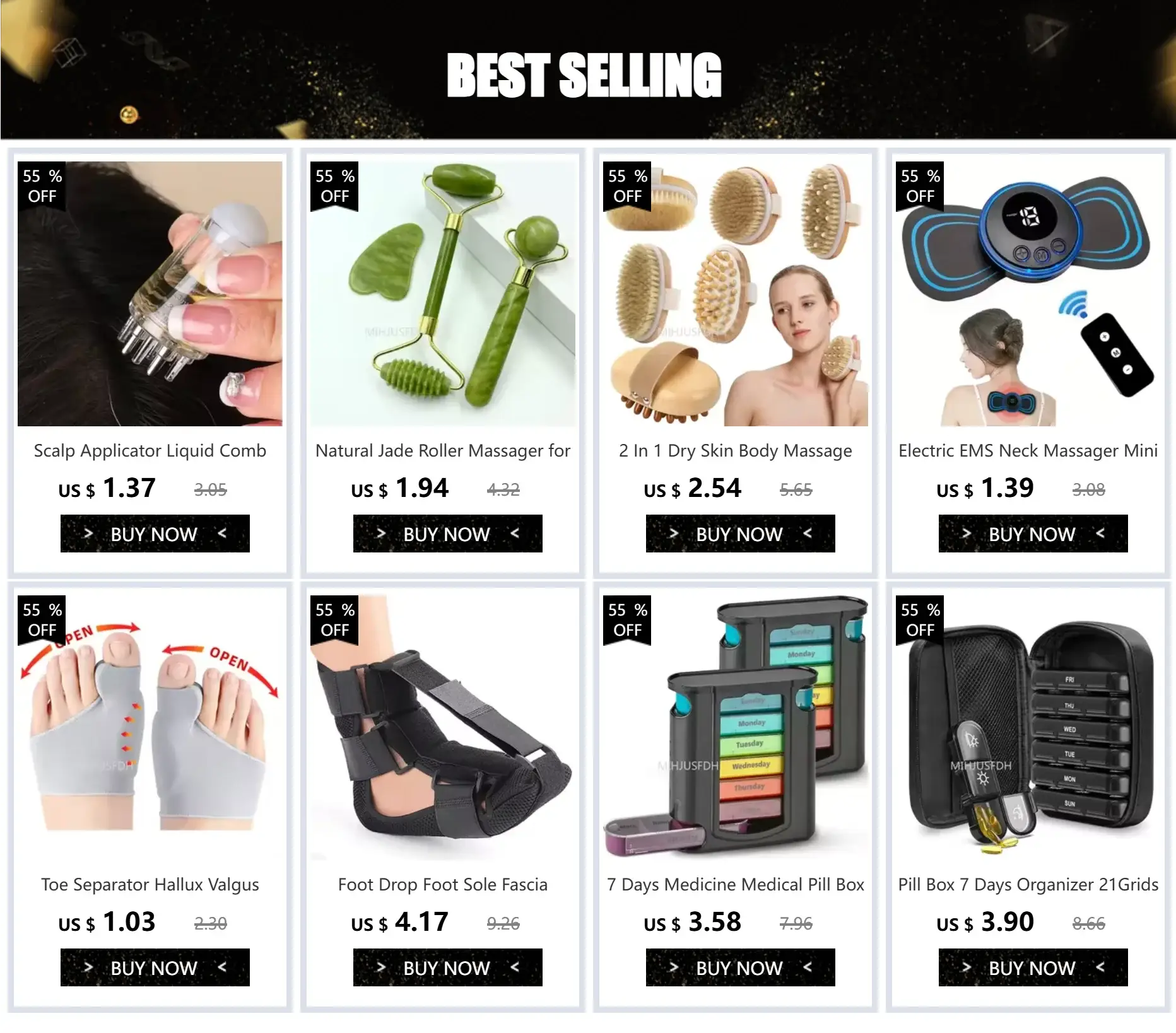 Simples Market handheld cellulite massager grid with jade roller, body massagers and neck massagers