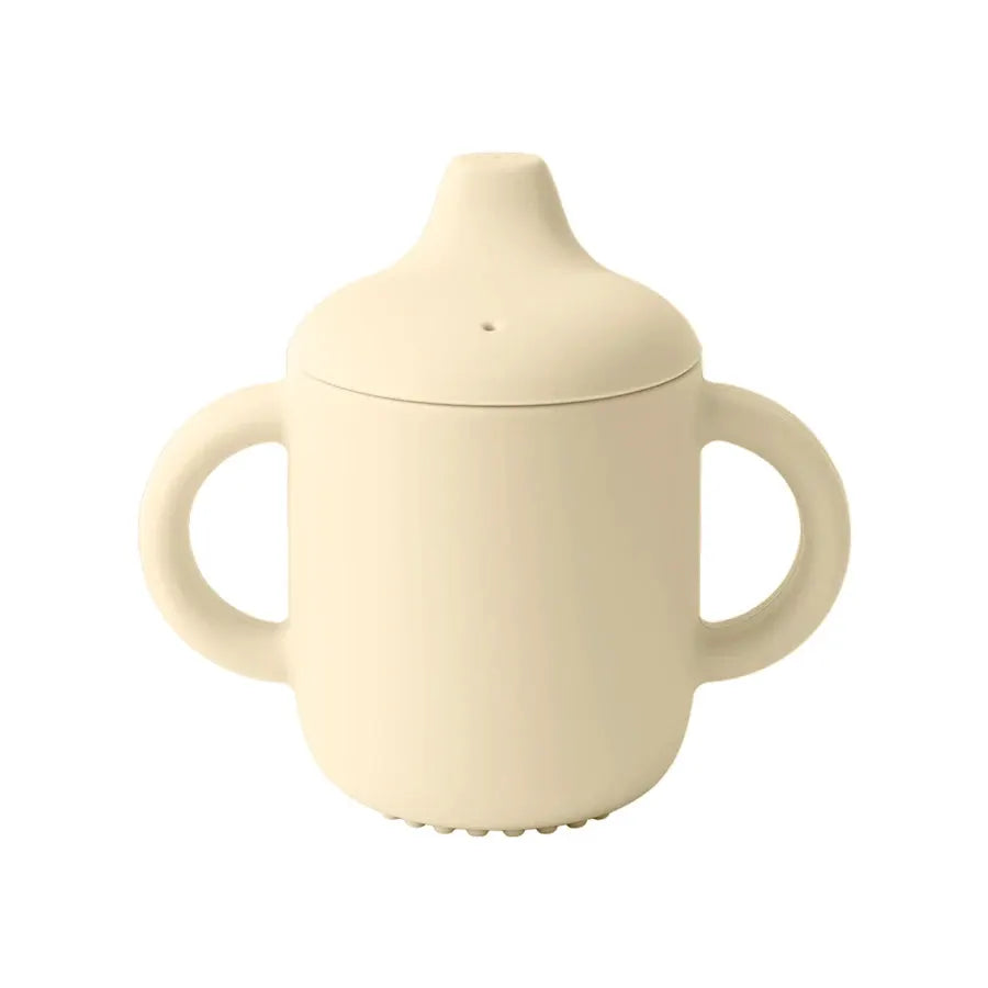 1Pcs Baby Feeding Silicone Cup for Infants and Toddlers Portable Learning Sip Cup Hand Shank Grip