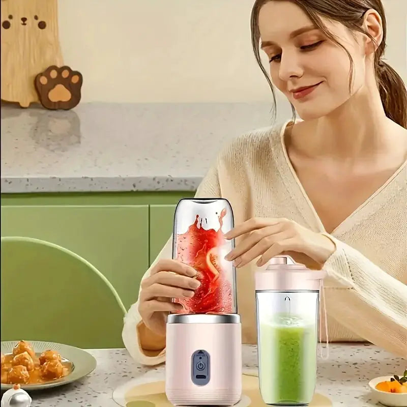 UPWORK Portable Rechargeable Juicer Cup 400ml Compact Personal Blender For Smoothies Travel Office Easy Clean