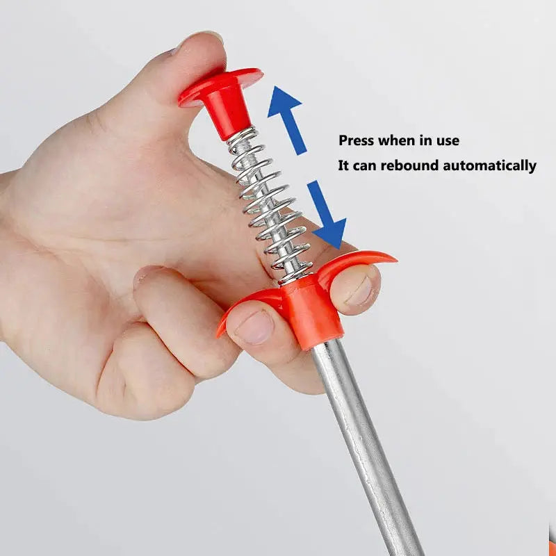 Plumbing Four Claw Hook Dredger Sewer Toilet Tool Manual Hair Clog Remover For Household Cleaning