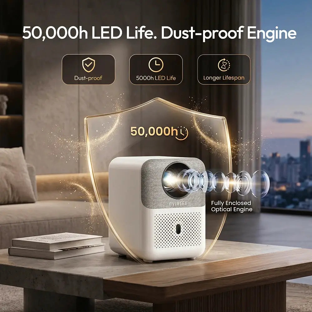 Byintek Love U4 Mini Home Theater Projector 4K 1080P Android Wifi