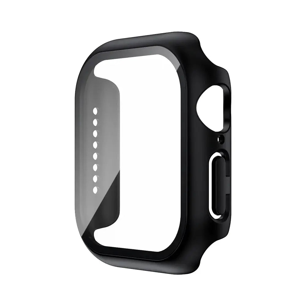 Tempered Glass+Case For Apple Watch 38mm 40mm 41mm 42mm 44mm 45mm 46mm Screen Protector Protective Cover iWatch 10 8 7 9 6 SE 5