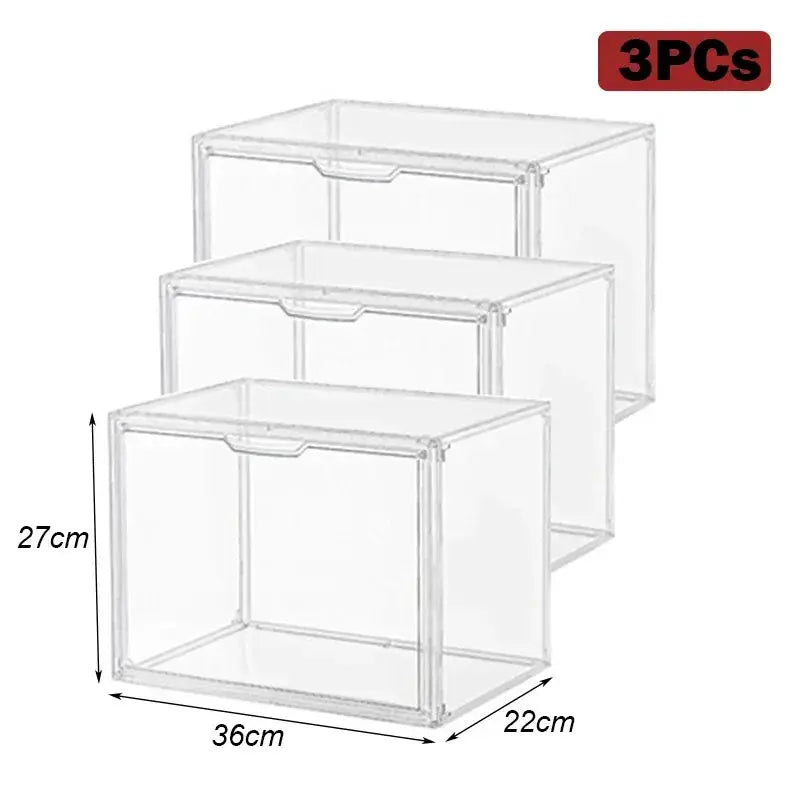 Transparent Storage Box Organizer for Books CDs Albums and Magazines Desktop Display Cabinet Dustproof