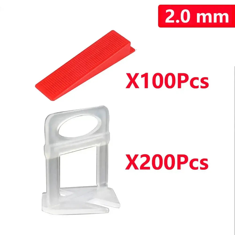 Tile Leveling System For Floor And Wall Installation With Wedges Clips And Pliers Spacers For Precise Tile Alignment
