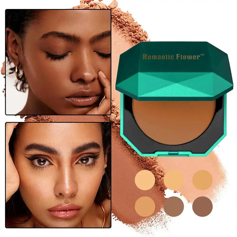 Brand New 4 Colors Dark Skin Pressed Powder Matte Long Lasting Waterproof Makeup Formula