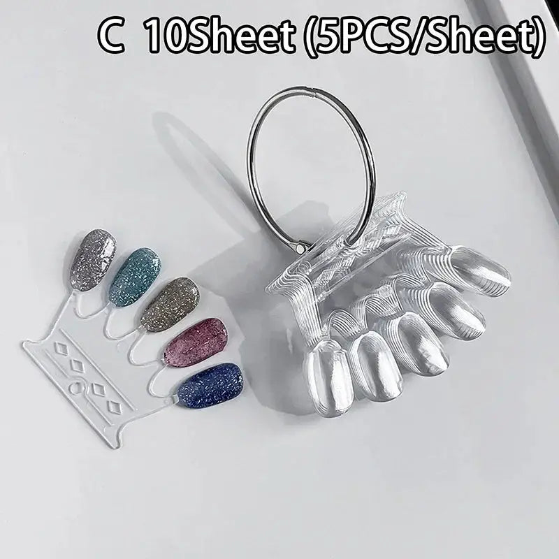 NailCraft Durable Nail Swatches Display Card Ring Bound for Gel Polish and Acrylics Sample Stand