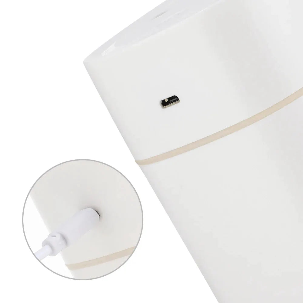 600ML Air Humidifier Double Spray Port Essential Oil Aromatherapy Diffuser Mute Atomizer Colorful Lights For Home Office Car