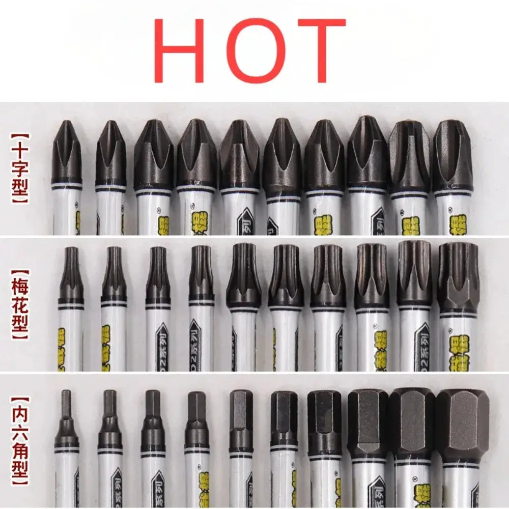 2024 Upgraded One Quarter Inch Screwdriver Bit Set for Impact Drills with Magnetic Tamper Proof Torx Hex and Cross Head Bits