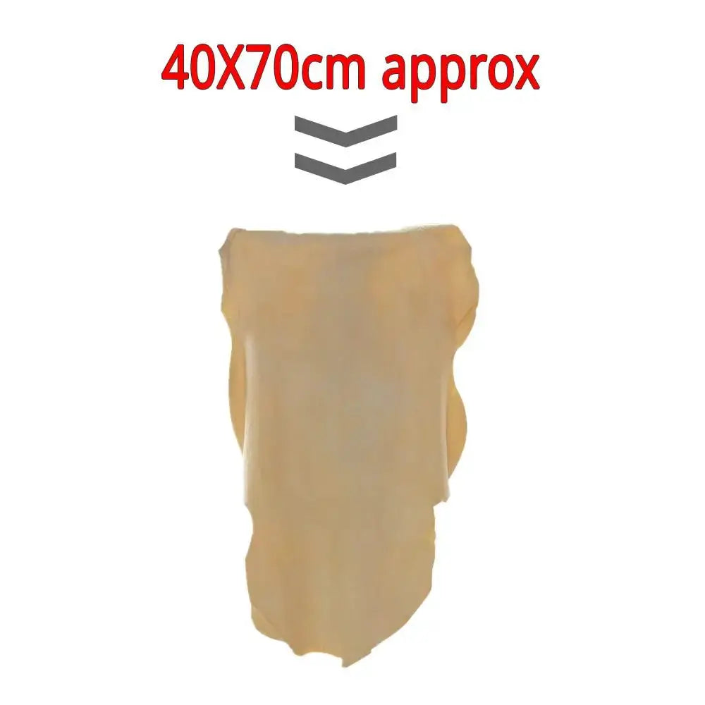 Simples Market genuine leather chamois cloth, 40x70cm, natural beige, free-shape for car, motorcycle and home drying
