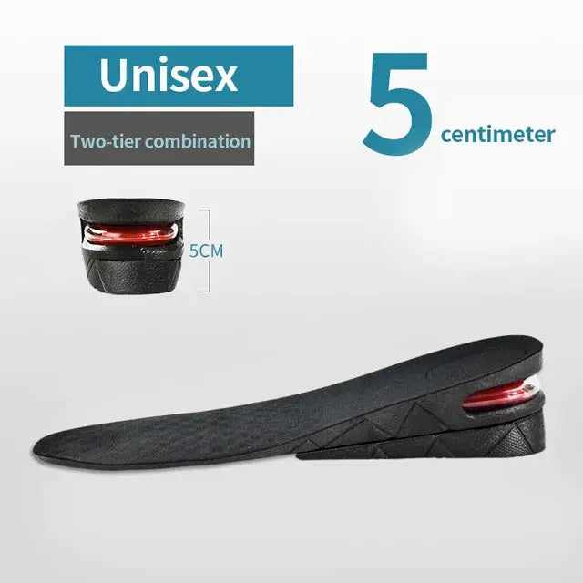 Invisible Height Increase Insole With Air Cushion Shoe Inserts Adjustable Cut To Fit Foot Pad Height Boost