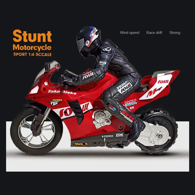High Speed RC Motorcycle 1-6 and 1-10 Scale Electric Remote Control Bike 4CH Drift Car for Kids