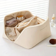 Luxora Makeup Organizer Premium PU Leather Travel Cosmetic Bag With Large Interior For Easy Access And Secure Storage