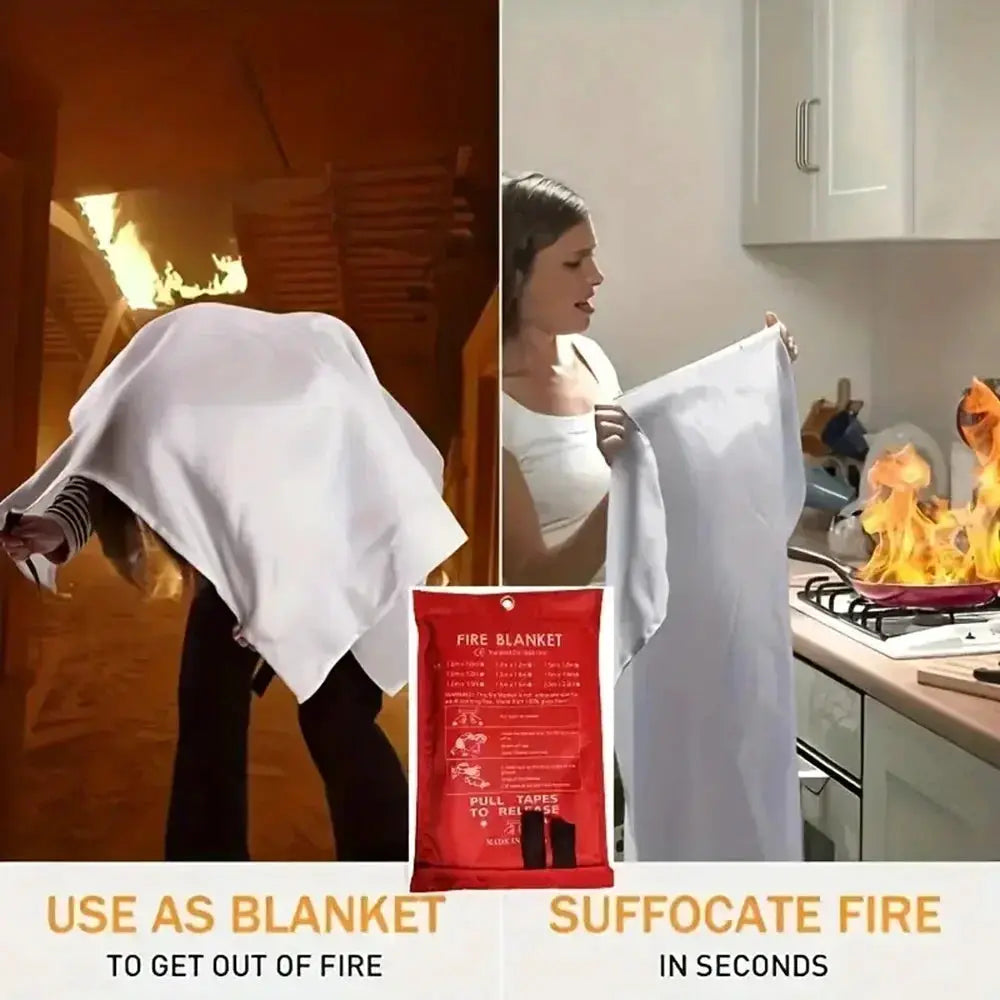 Simples Market white fiberglass flame-retardant fire blanket for kitchen safety