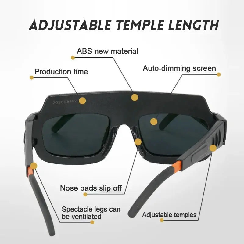 ProWeld Auto Dimming Welding Glasses Solar Powered Anti Glare Eye Protection For Arc Welding Goggles