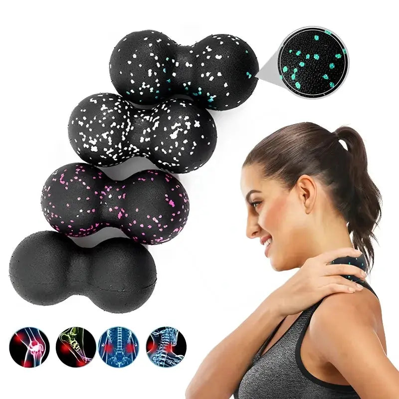 Yoga Peanut Massage Balls Lacrosse Ball Set For Fascia Release Deep Tissue Muscle Relaxation Pain Relief EPP Foam Block