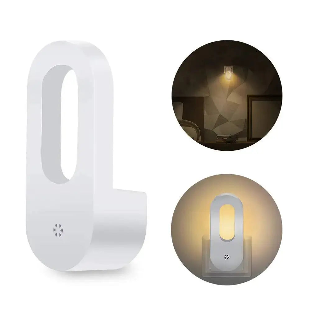 Simples Market wall plug night light with twilight sensor, warm white for kids room
