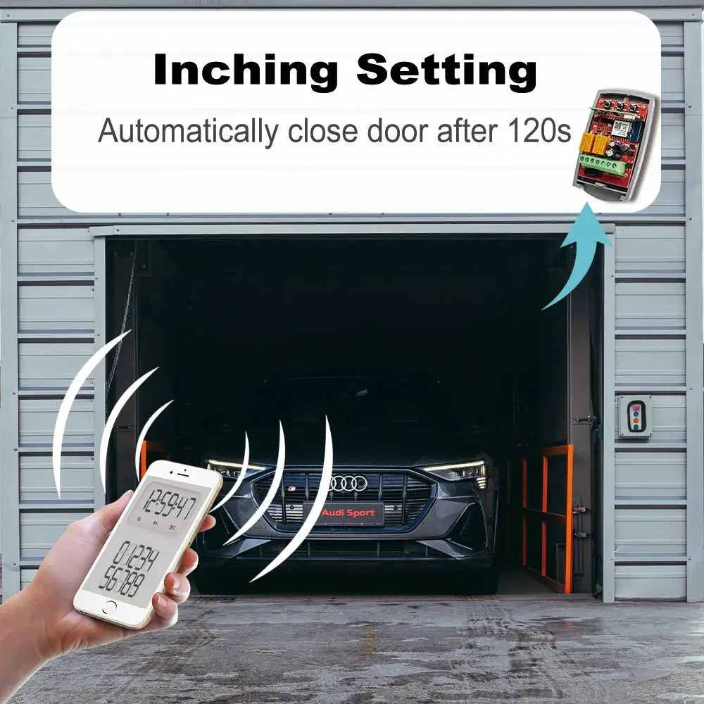 Smart wifi garage door switch, 2-channel receiver, 433MHz, Simples Market