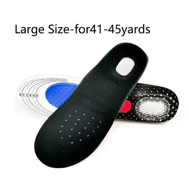 Cuttable Breathable Orthotic Arch Support Insoles For Men Women Soft Running Cushion Memory Gel Pad Sweat Absorption