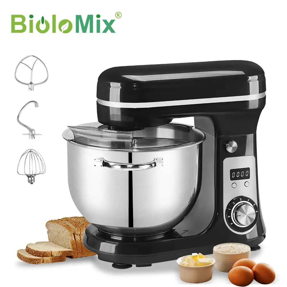 Biolomix Kitchen Stand Mixer 6 Speed 1200W 6L Dough Hook Wire Whip