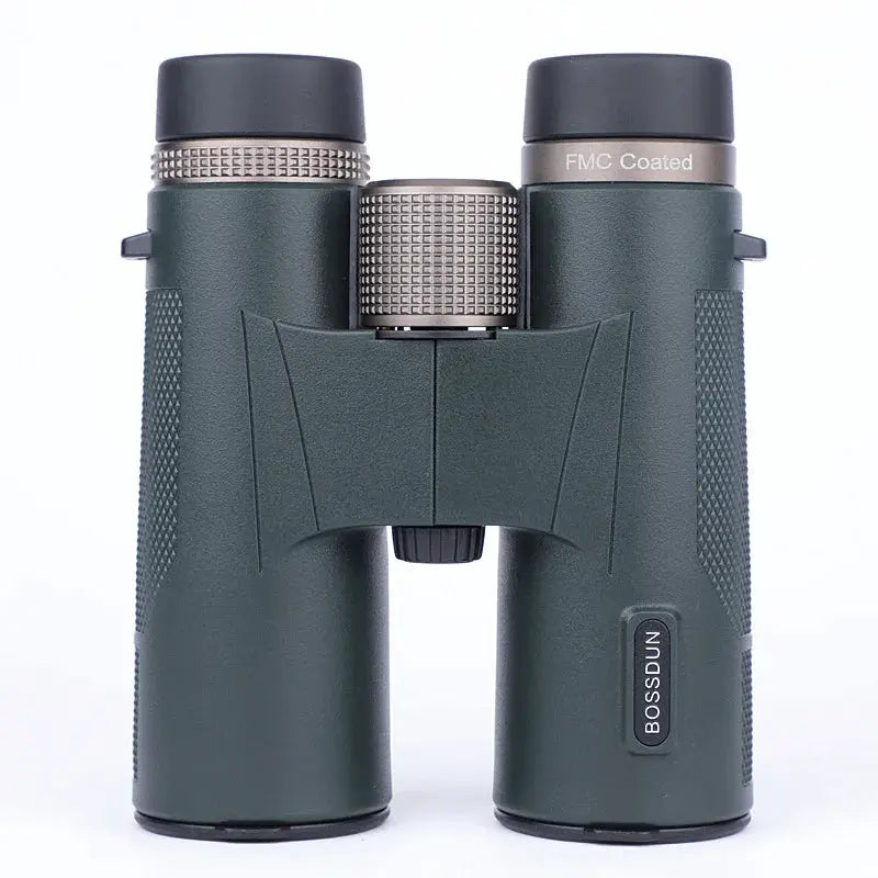 Binoculars 12x42 HD Professional with green metal body and BOSSDUN logo
