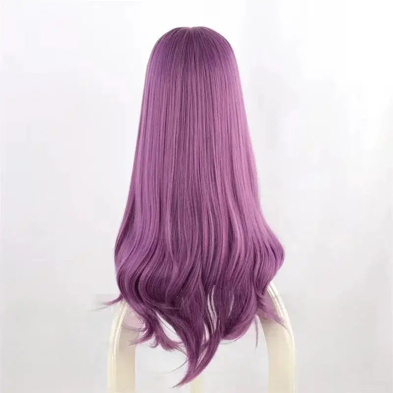 Rize Kamishiro cosplay wig, long purple wavy synthetic hair for Tokyo Ghoul cosplay, heat resistant