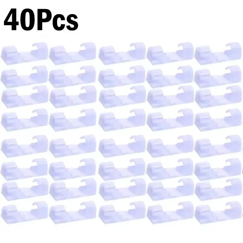 NeatCable Self Adhesive Cable Organizer Clips for Desk and Wall Mount to Manage PC Mouse USB Power Cords
