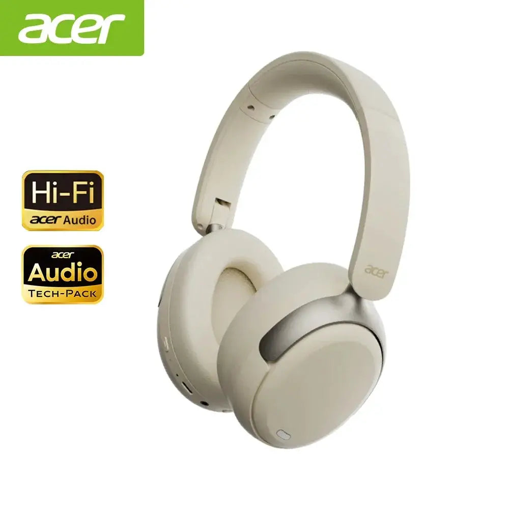Acer ANC Wireless Headphones Noise Cancelling Over Ear Bluetooth Headset With 40mm Driver And Hi Res Spatial Audio