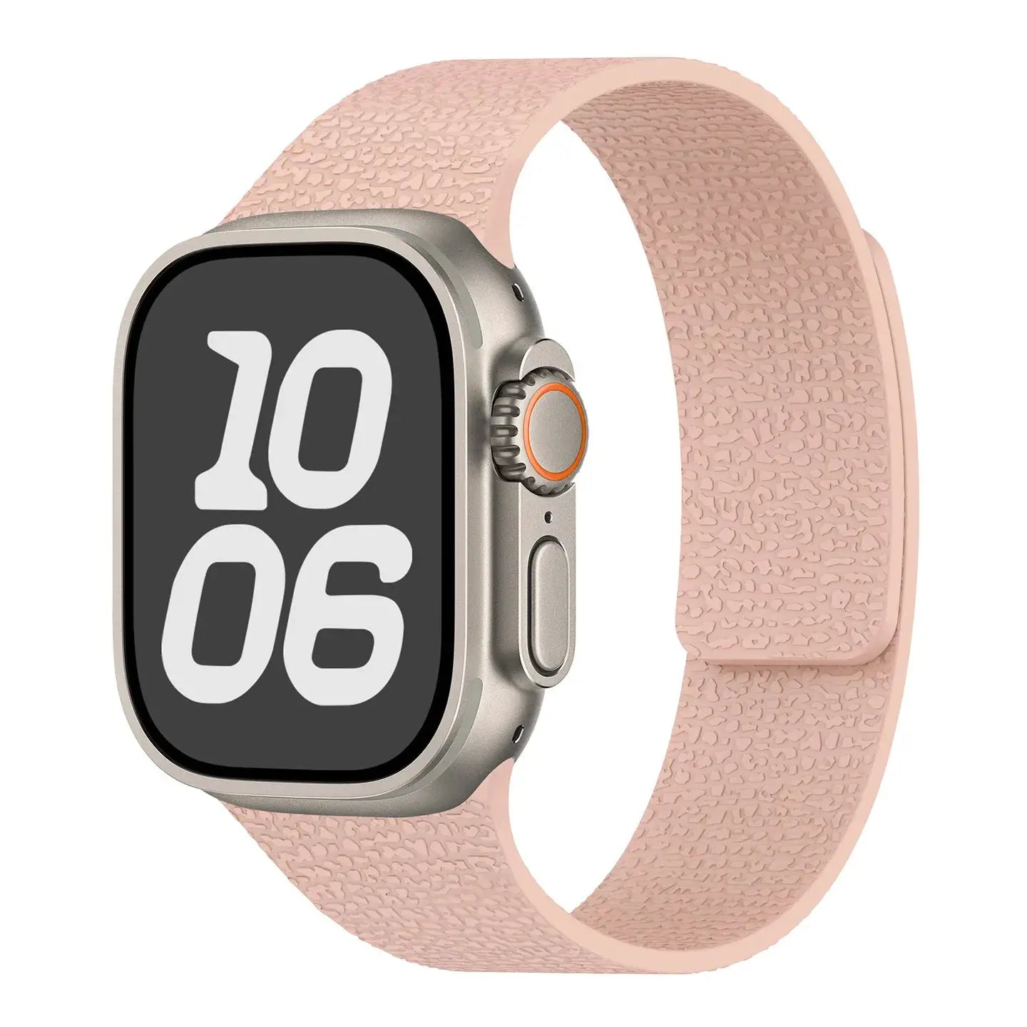 Simples Market silicone magnetic Apple Watch strap, pink textured band for 40–49mm cases