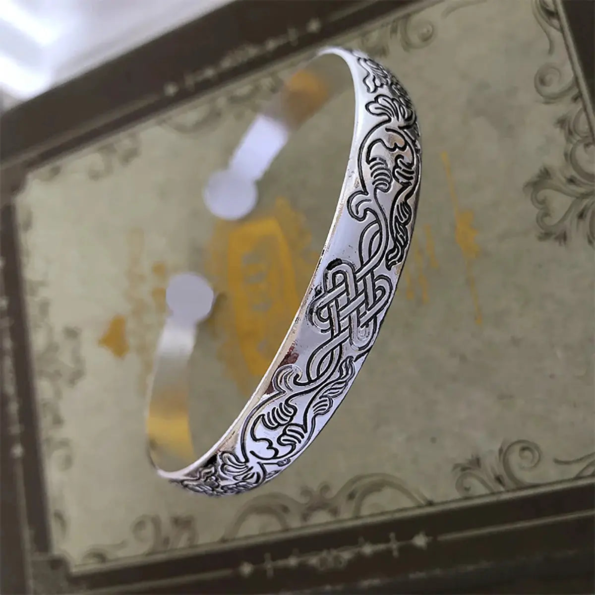 New Retro Tibetan Silver Cuff Bracelets With Carved Fish Elephant And Flower Motifs Vintage Gypsy Jewelry For Women