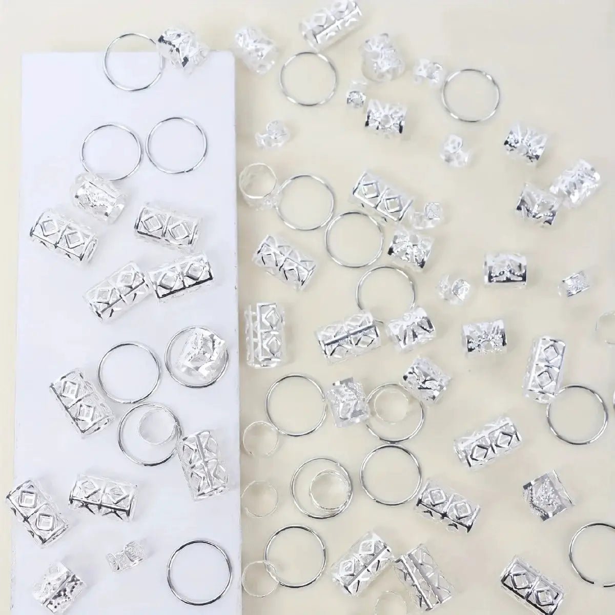 80 Pcs Dreadlock Hair Beads Zinc Alloy Jewelry for Braids Locs Hair Accessories for Girls and Women - Simples Market