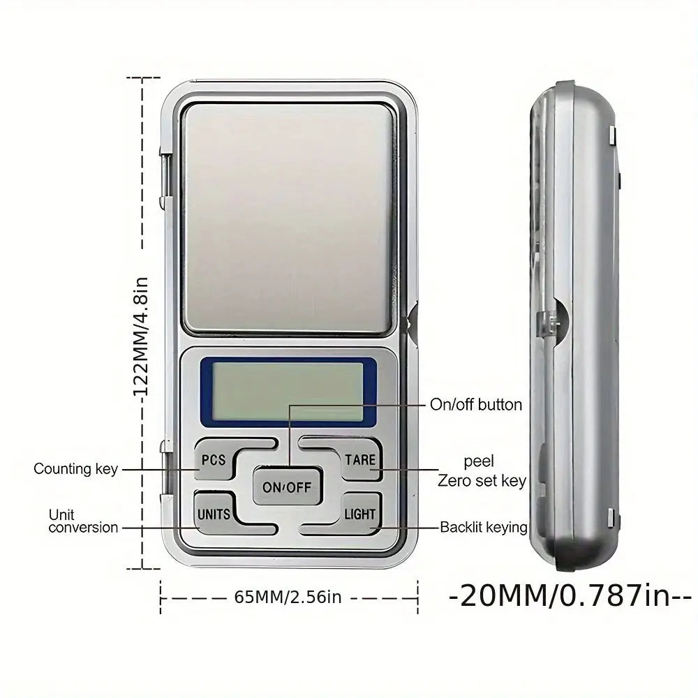 SmartWeigh Mini Pocket Scale 500 g Capacity High Precision Digital Jewelry Scale With LCD Display