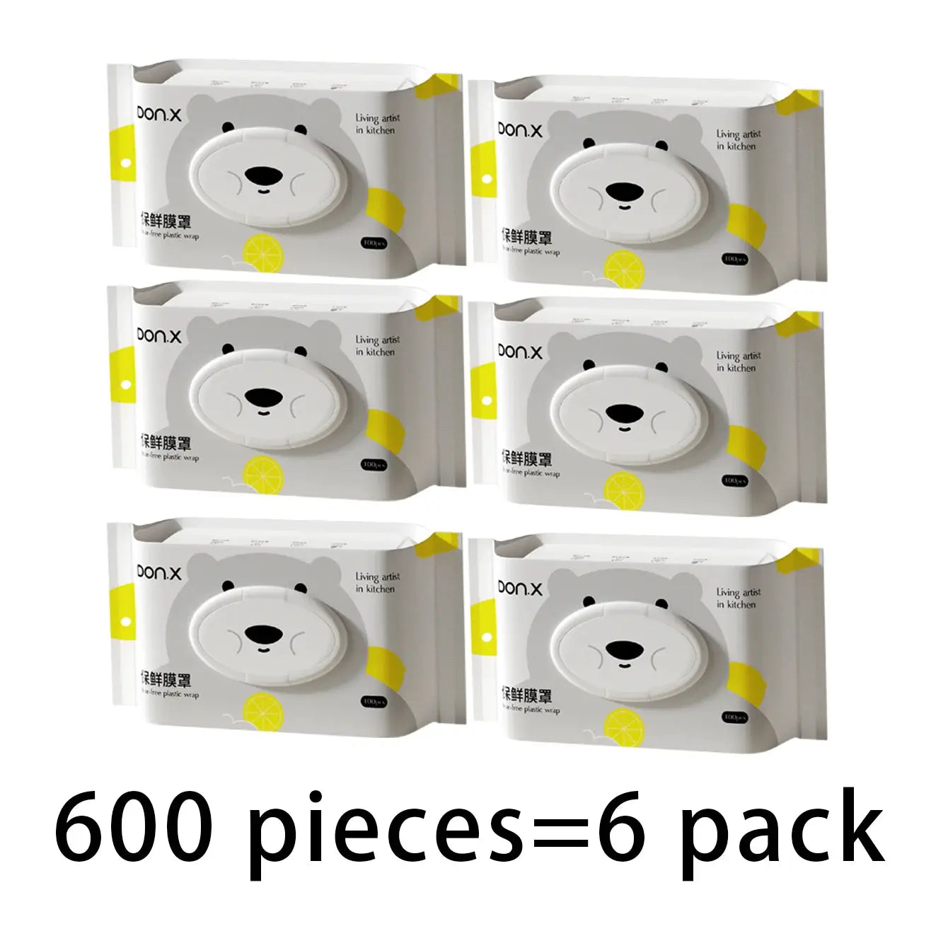 100 Pack Disposable Food Grade Plastic Wrap Covers For Home Kitchen Refrigerator Leftovers Hangable And Pull Out Style