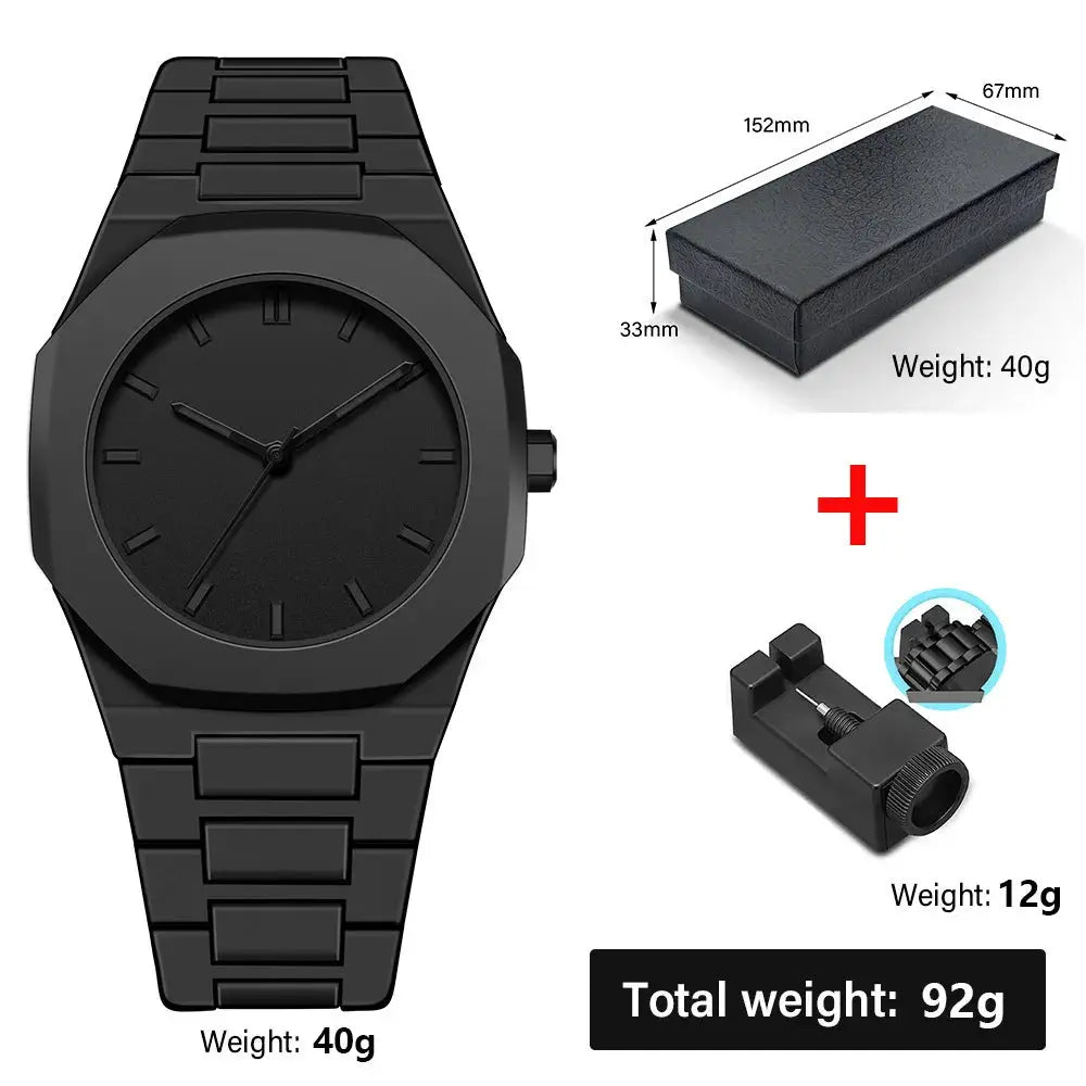 NovaTime Minimalist Quartz Watch For Men With Lightweight Plastic Strap Waterproof Durable Build And Classic Style
