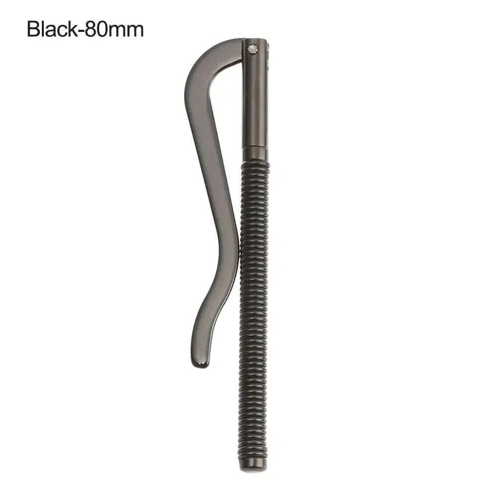 Metal bifold money clip by Simples Market, black metal with spring clamp and spiral coil body