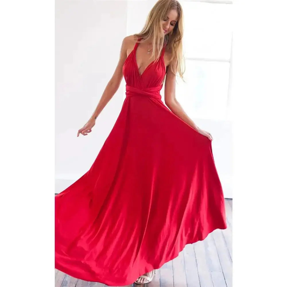 BohoLuxe Multiway Wrap Convertible Maxi Dress For Women Strapless Versatile Bohemian Gown For Any Occasion