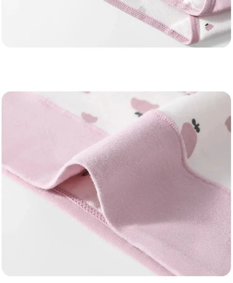 4-piece pink cotton women’s panties set with printed pattern by Simples Market