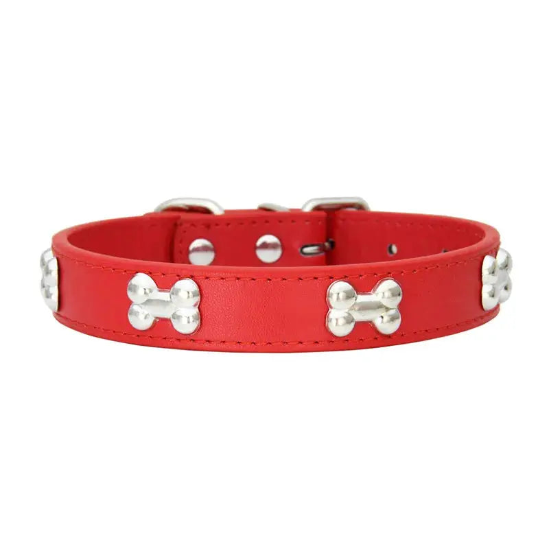 Bone Leather Durable Pet Collar For Dogs And Cats Puppies Pugs Chihuahuas Small And Large