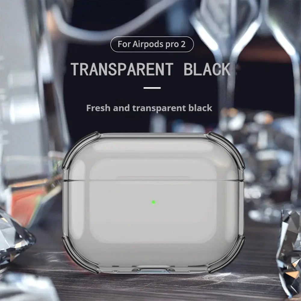 Transparent TPU Case For AirPods Pro 1st And 2nd Gen 3rd Gen And 4th Gen With Lanyard Shockproof Crystal Clear Cover