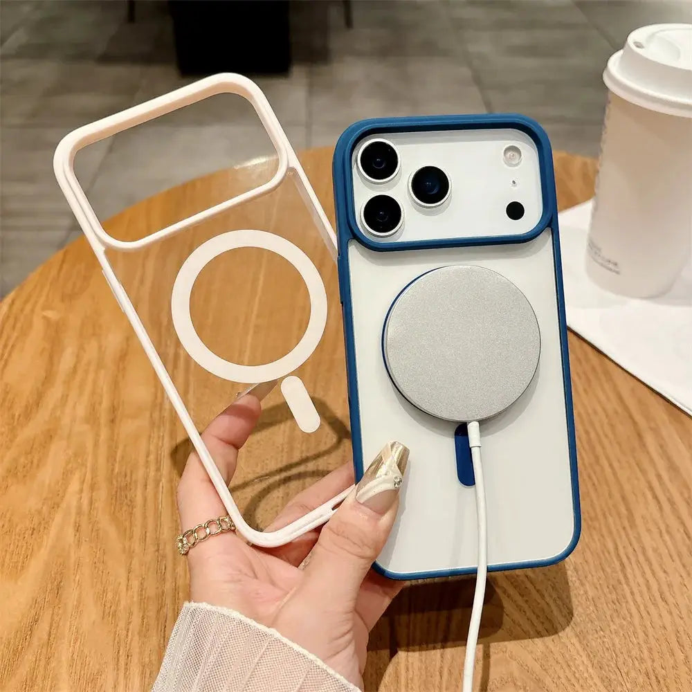 Shockproof MagSafe Magnetic Phone Case Transparent Acrylic Cover For Iphone Models With Shock Protection
