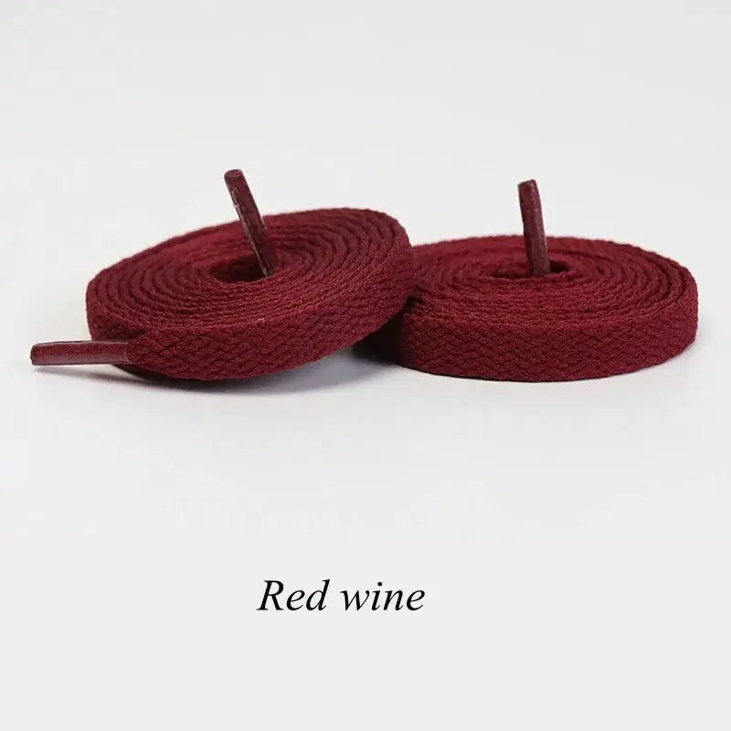 Flat red wine shoelaces, 1 pair, casual unisex sports laces