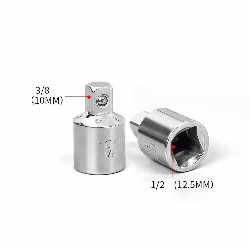Chrome Vanadium Ratchet Wrench Adapter Sleeve For Quarter Inch Three Eighths Inch And Half Inch Drive Socket Converter