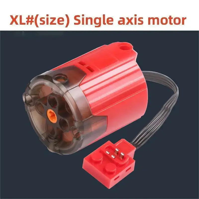 Electric Motor Set for MOC Remote Control Cars with Lithium Battery Box Connectors and Led Lights