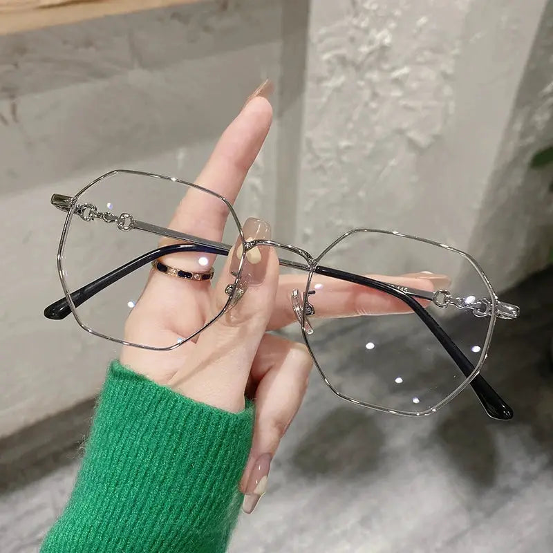 Blue Light Blocking Glasses For Women Metal Frame With Spring Hinges Classic Eyewear Prescription Eyeglasses Frames