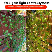 Flower Green Leaf String Lights Artificial Vine Fairy Lights Battery Powered Tree Garland For Wedding Home Decor