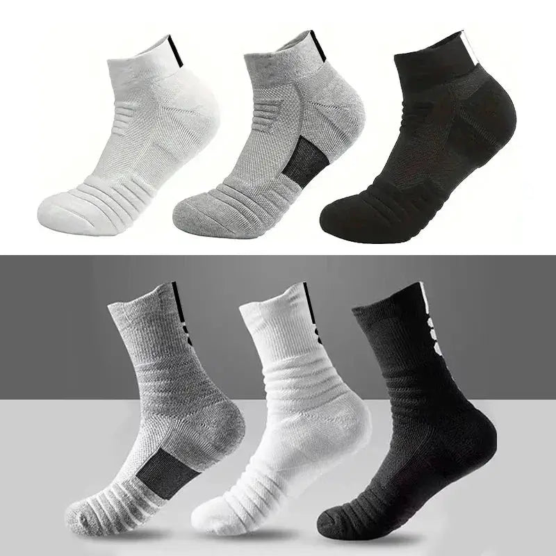 Anti Slip Mens Football And Basketball Socks Breathable Deodorizing Sweat Wicking Size 39 To 45