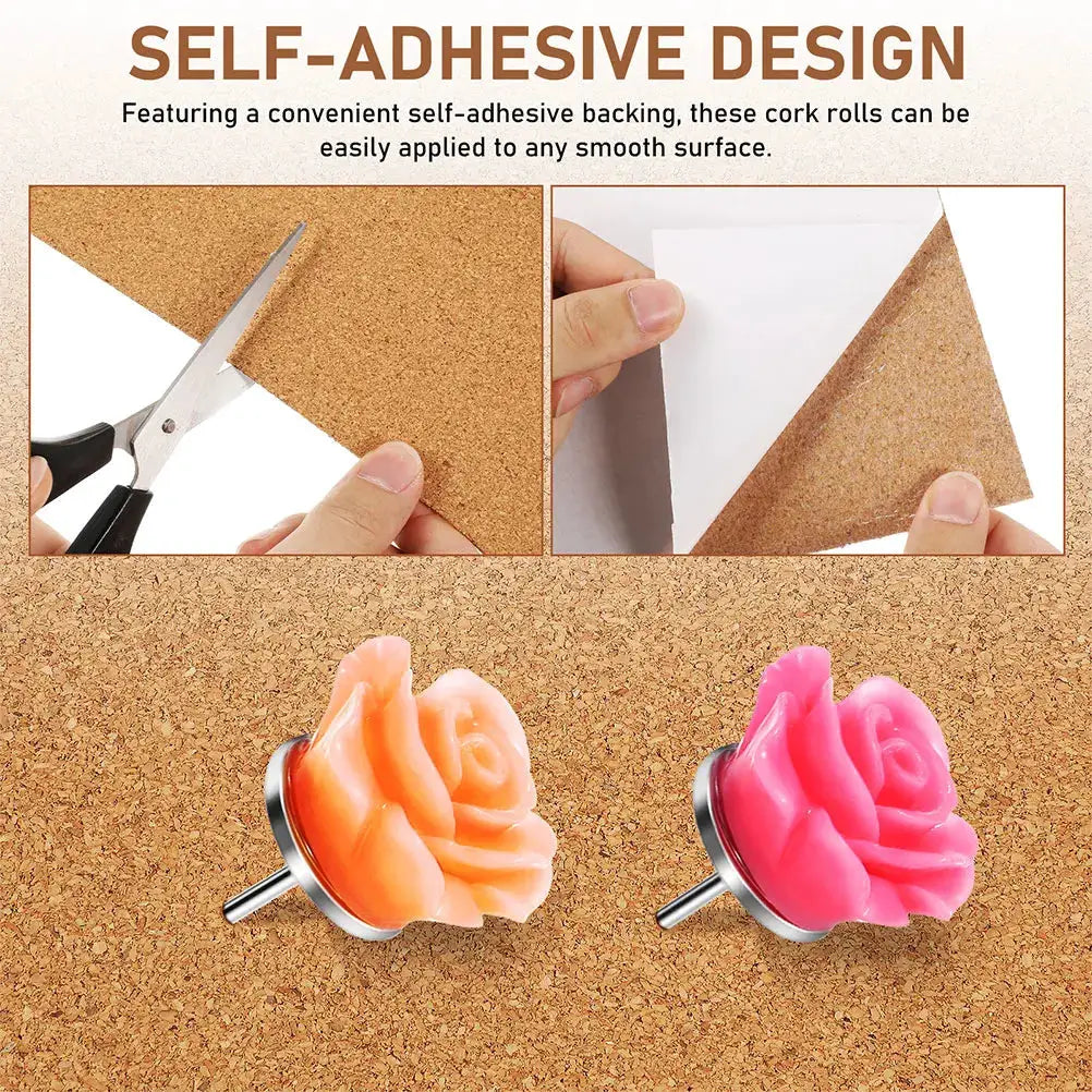 CorkCraft Self-Adhesive Cork Roll 20x200cm For DIY Projects Wall Decor And Bulletin Boards
