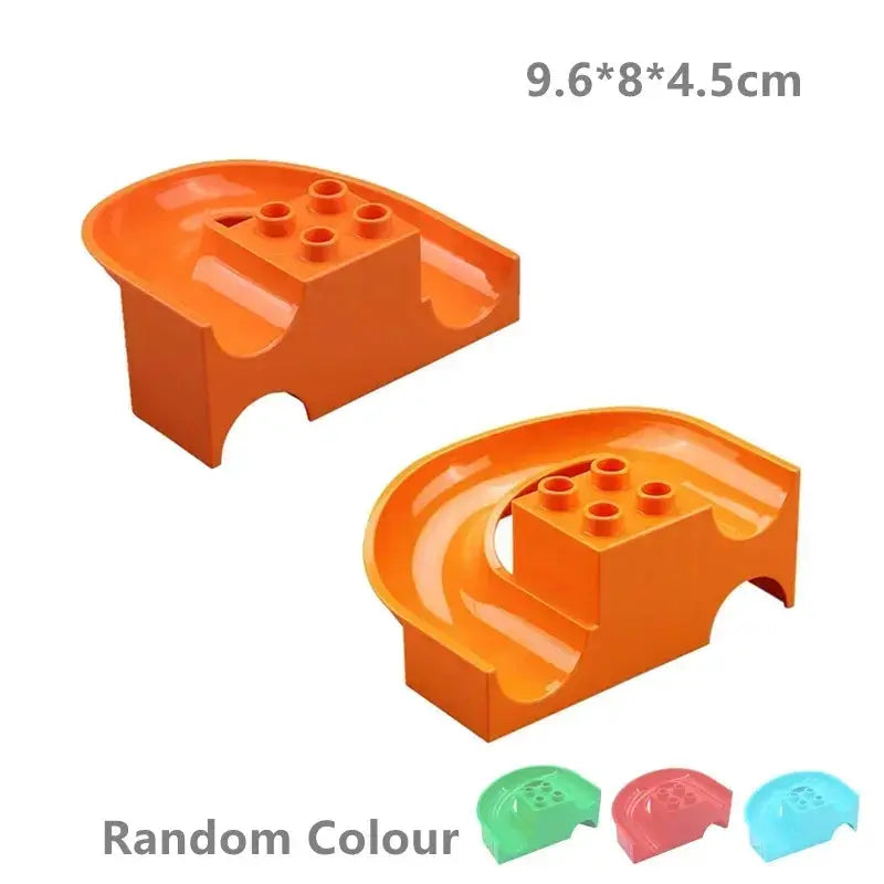 Big Size Building Blocks Marble Race Run Maze Educational Toy For Kids With Large Bricks And Ball Chute Giraffe Gift