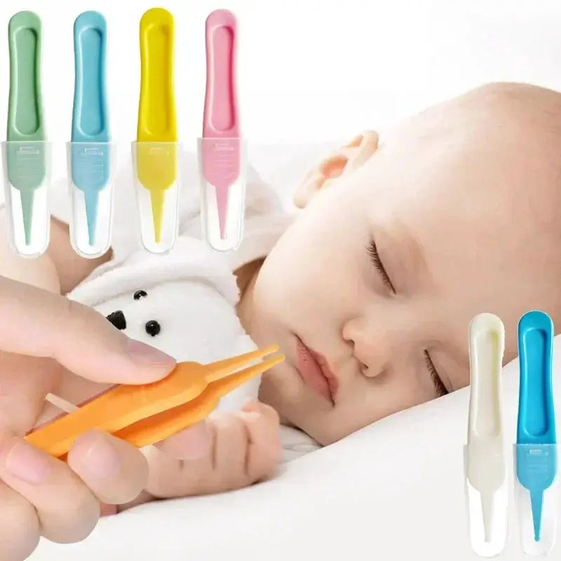 Baby Plastic Nose Cleaner Tweezers Safety Tool For Toddlers Nasal Cavity Care Supplies Baby Essentials
